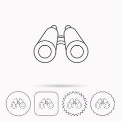 Search icon. Binoculars sign.