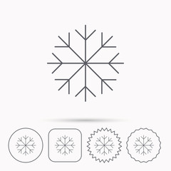 Snowflake icon. Snow sign. Air conditioning.