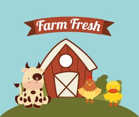 Obraz premium farm animals design 