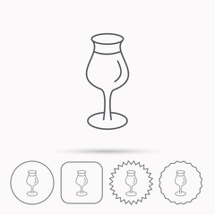 Wine glass icon. Goblet sign.