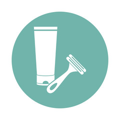 Shaving cream and razor icon