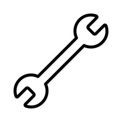 Wrench spanner tool line art icon for apps