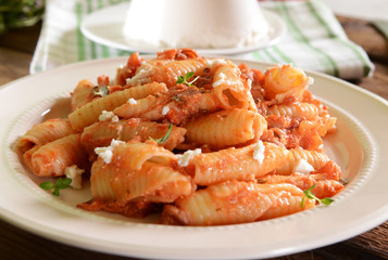 Pasta with ricotta