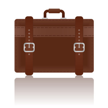 Travel Leather Suitcase