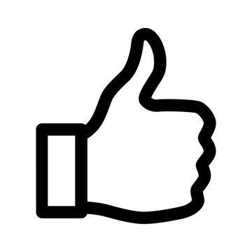 Thumbs up line art icon for apps and websites