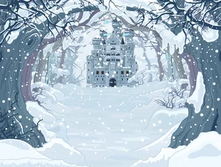 Rolgordijnen Magisch Winterkasteel © Anna Velichkovsky
