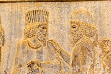 Noblemen relief detail Persepolis