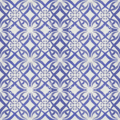 Old ceramic tiles patterns background in the park public