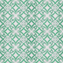 Fototapeta premium Old ceramic tiles patterns background in the park public