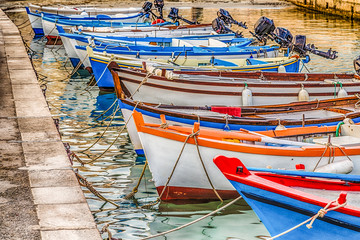 mooring boats on the Adriatic sea