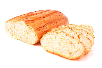 Sliced bread. Isolated on a white background