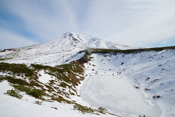 Mountain Asahidake in winter