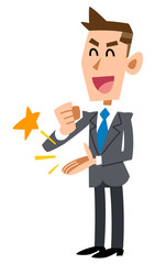 ひらめくビジネスマン
