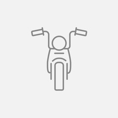 Motorcycle line icon.