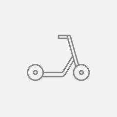 Kick scooter line icon.