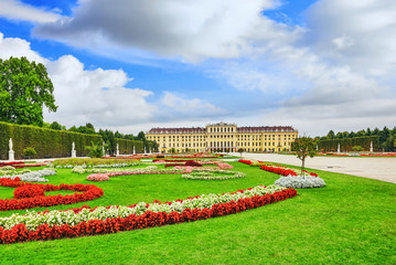 Fototapeta premium Area of the park-garden complex Belvedere.Vienna. Austria.