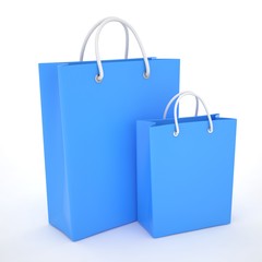 Paper Shopping Bags isolated on white background