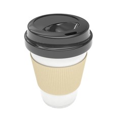 Coffee to go on white