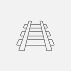 Railway track line icon.