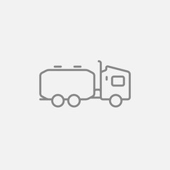 Truck liquid cargo line icon.