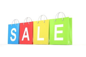 sale written on shopping bag