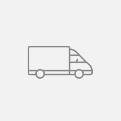 Delivery truck line icon.
