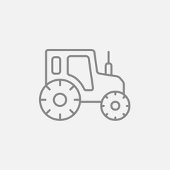Tractor line icon.