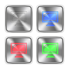 Color monitor steel buttons