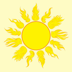 Fire extinguisher and sun