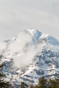 Mont Chaberton with ruined artillery towers on the summit