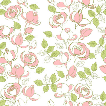 floral pattern in retro style