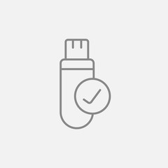 USB flash drive line icon.