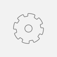 Gear line icon.
