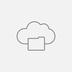 Cloud computing line icon.
