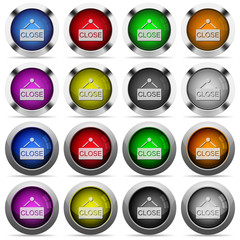 Close sign button set