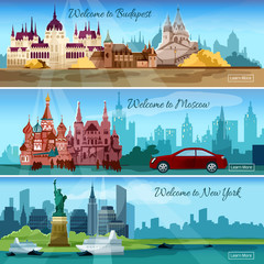 Famous Cities Banners