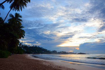 Wild beautiful beaches of Sri Lanka. Asia.