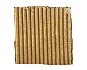 Corrugated cardboard isolated on white as a background