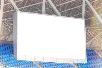 Fototapeta premium Electronic billboard display at stadium. Isolated for your text