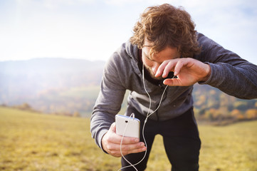 Fototapeta premium Young handsome runner