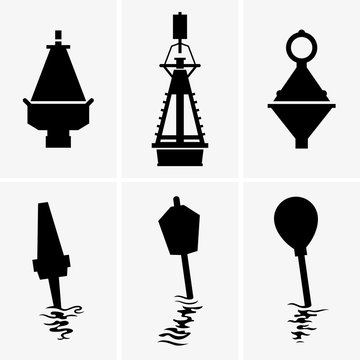 Marine buoys (six pictures)