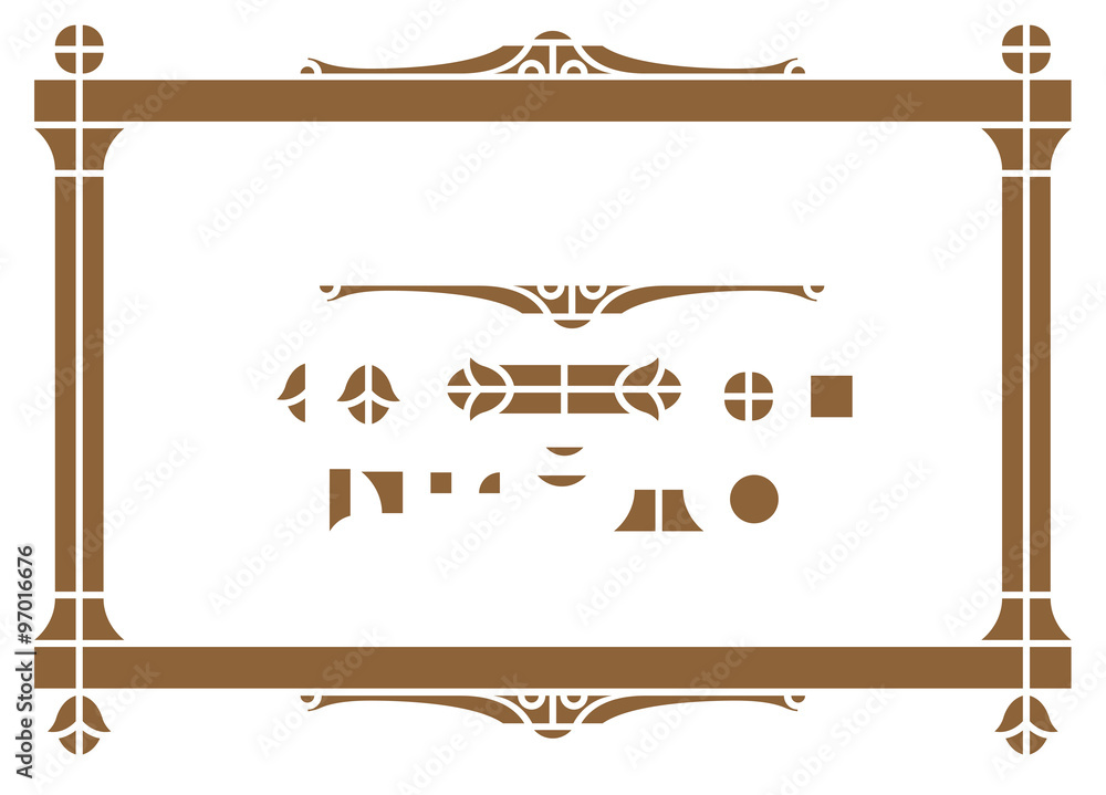 Wall mural vector element architectur for creating borders & frames