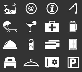 Hotel icons set