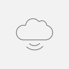 Cloud computing line icon.