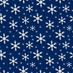 Seamless  pattern with snowflakes 