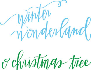 Naklejka na ściany i meble Winter Wonderland & Christmas Tree Set