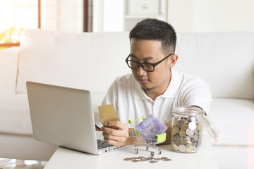 asian male online shopping