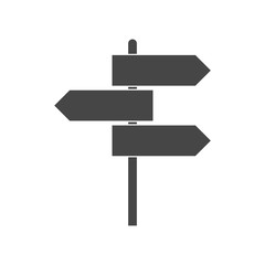 Road sign vector icon