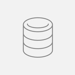 Computer server line icon.