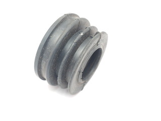 black rubber plumbing collar on a white background